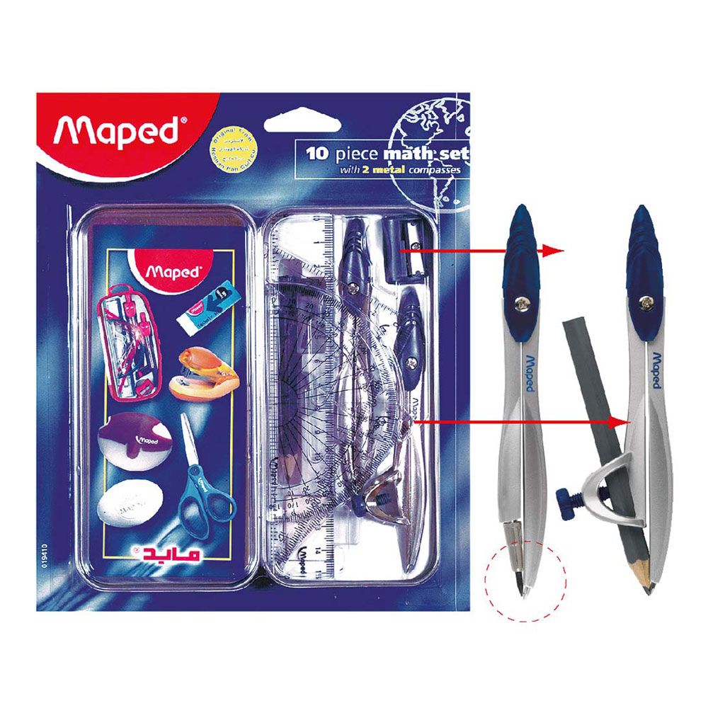 Maped - Math Set Study Geometry (10pcs)