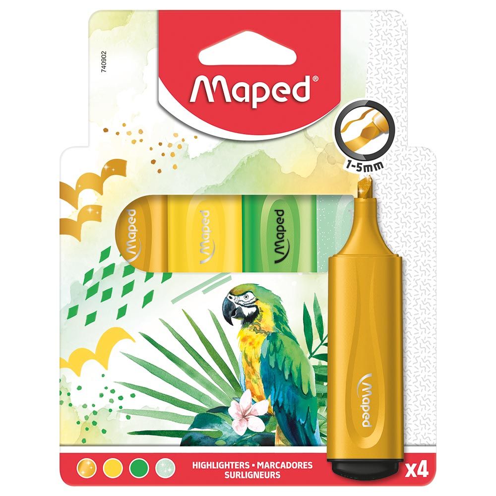 Maped - Fluopeps Tropical Highlighter Pack - 4pcs