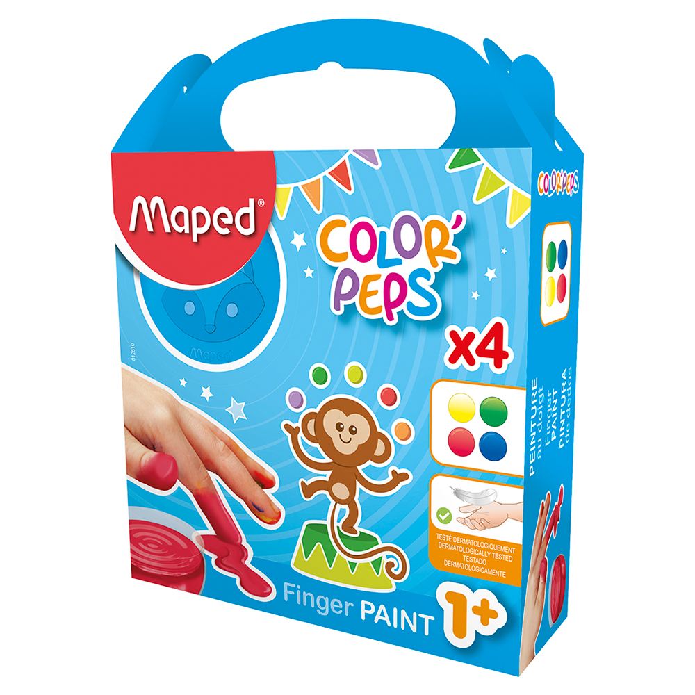 Maped - Color'Peps Finger Paint Pot 80gx4 Colors