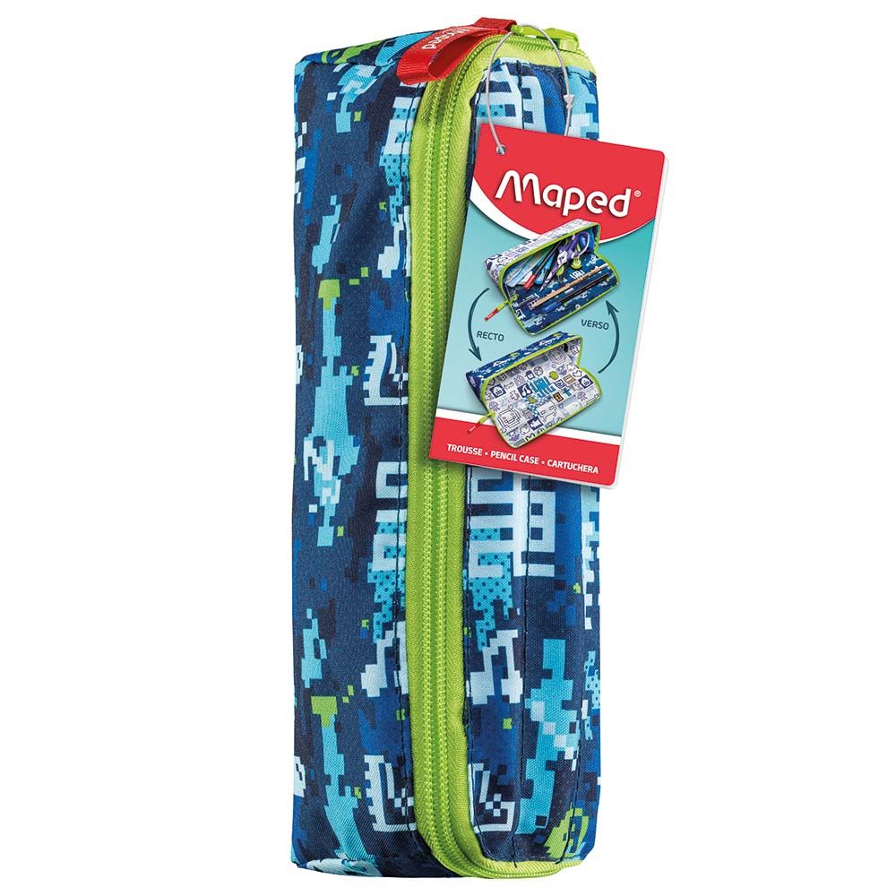 Maped - Empty Pattern Pencil Case - Blue