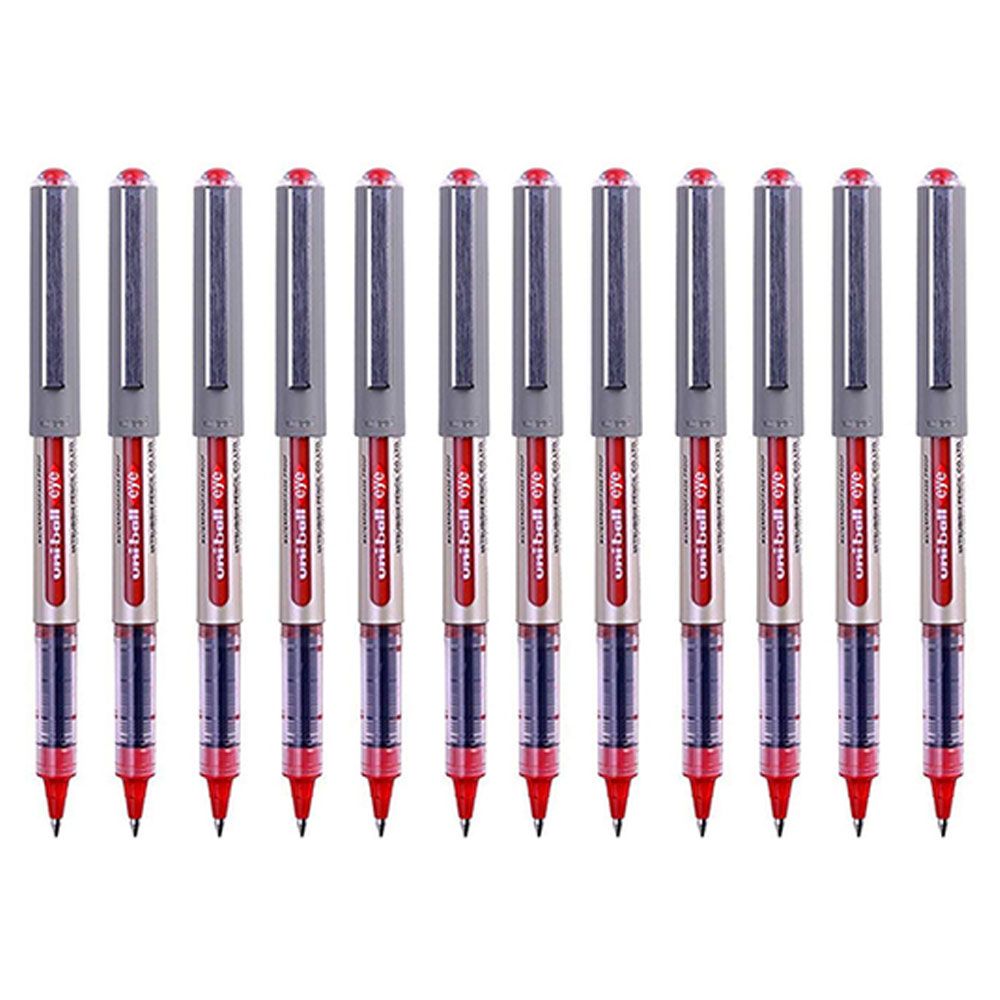 Uni-Ball - Uni-Ball Eye Fine Roller Pen - Red - Pack of 12