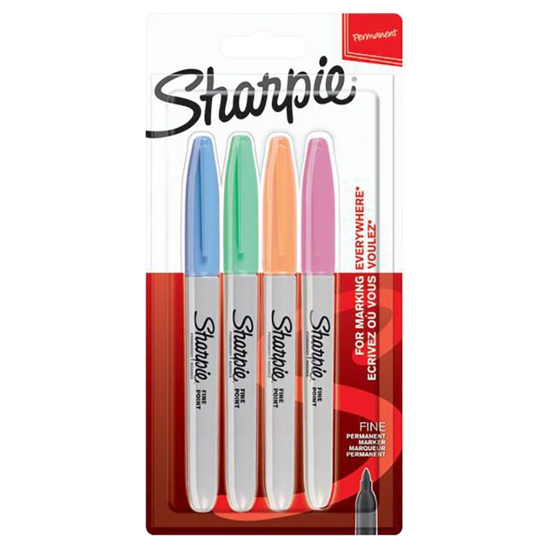 Sharpie - P.Marker Fine Pastel Bls - 4Col