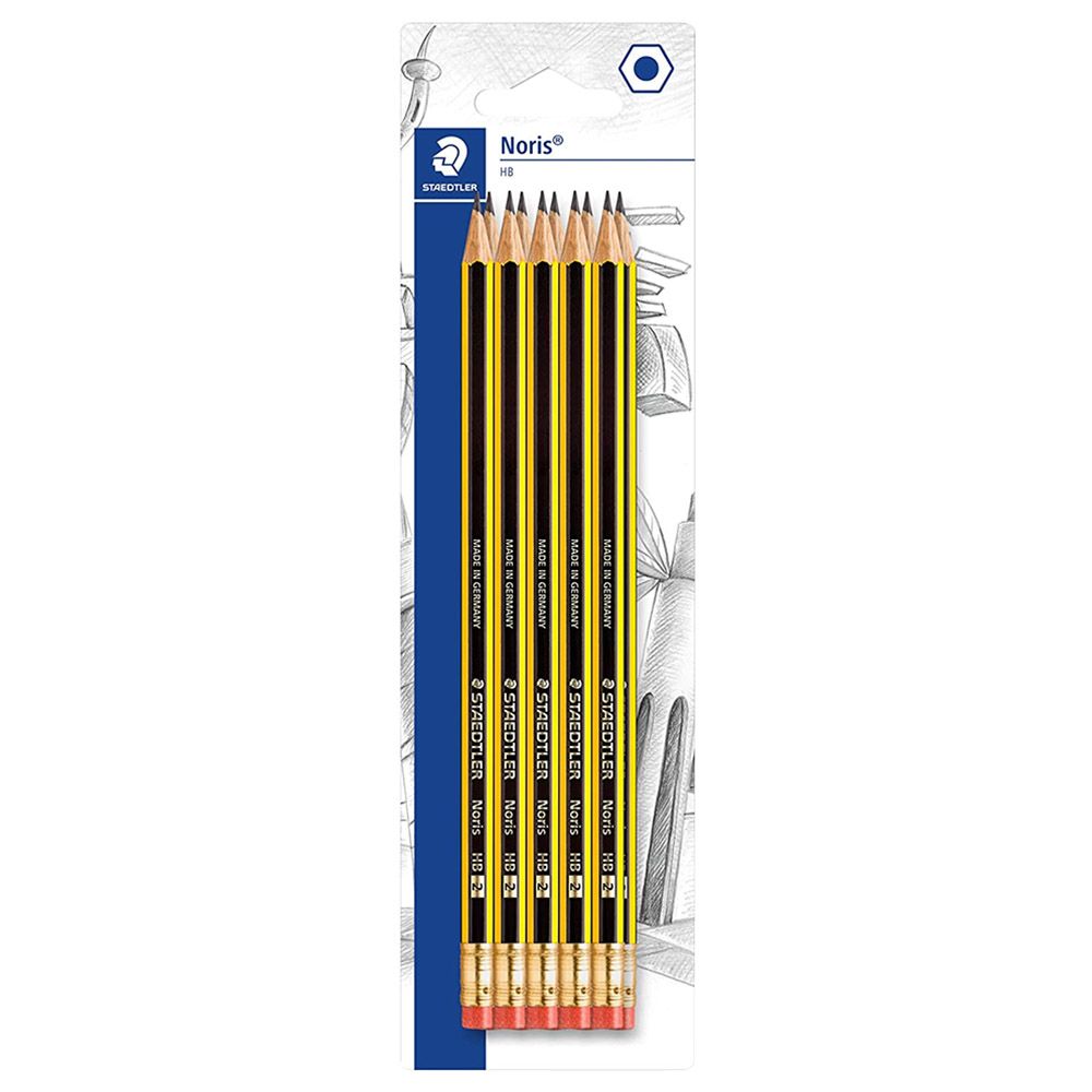 Staedtler - Noris With Rubber Tip HB Pencils 10Pcs