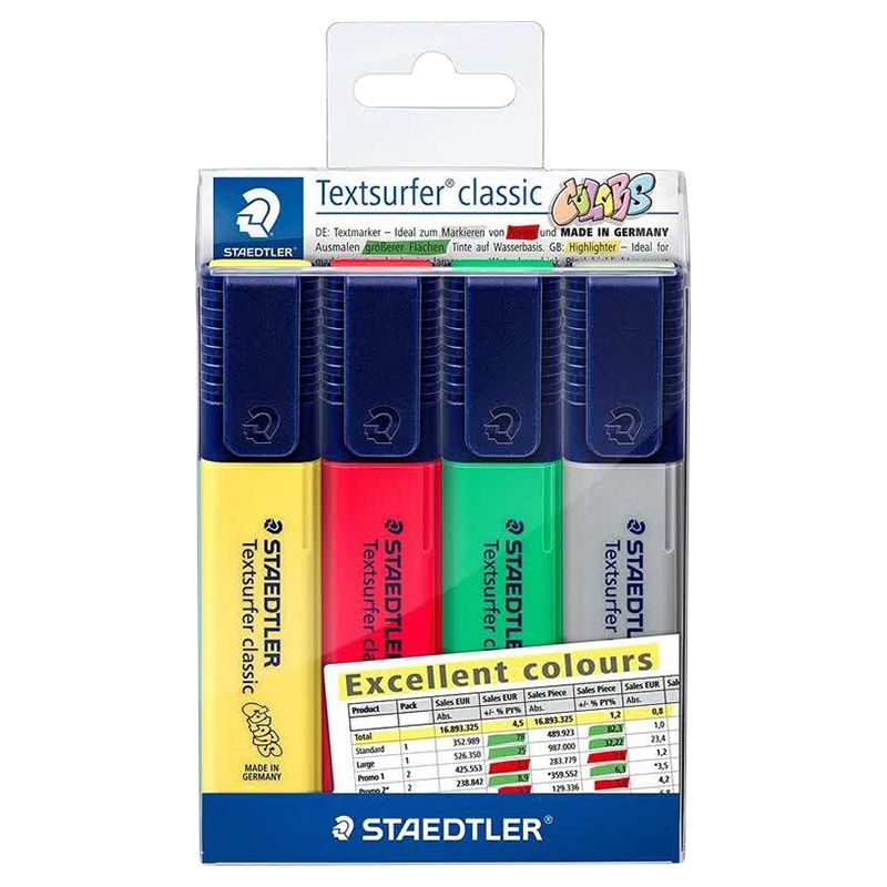 Staedtler - Text Surfer Highlighter Excellent Wlt - 4 Col