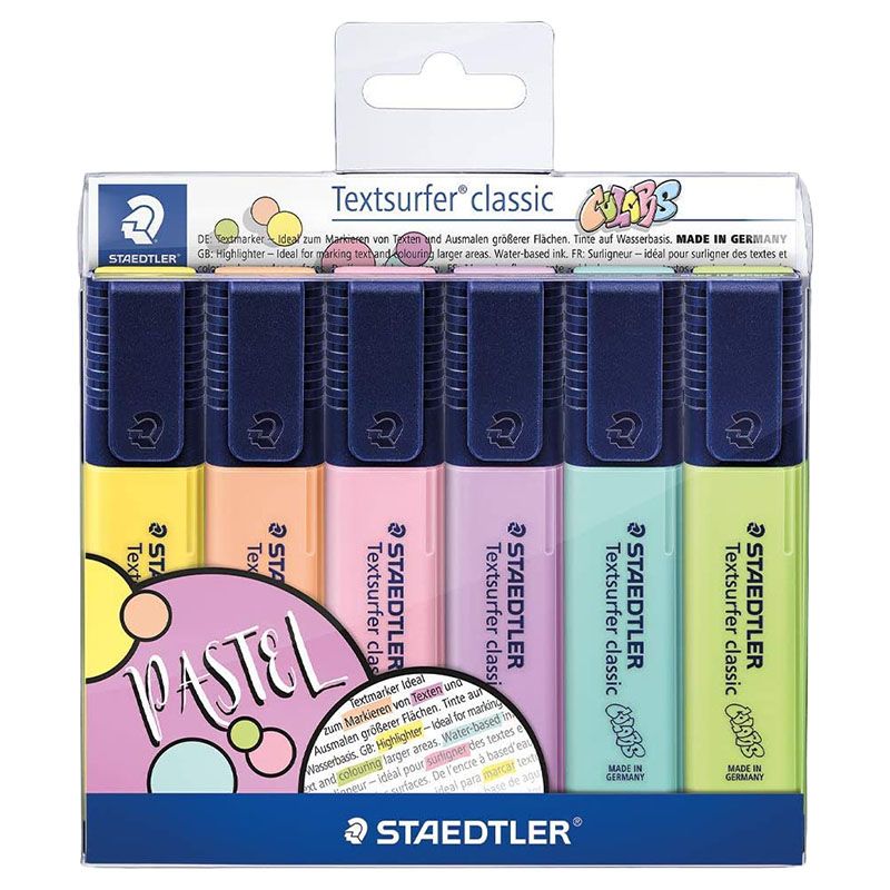 Staedtler - Textsurfer Highlighter Pastel Pack of 6