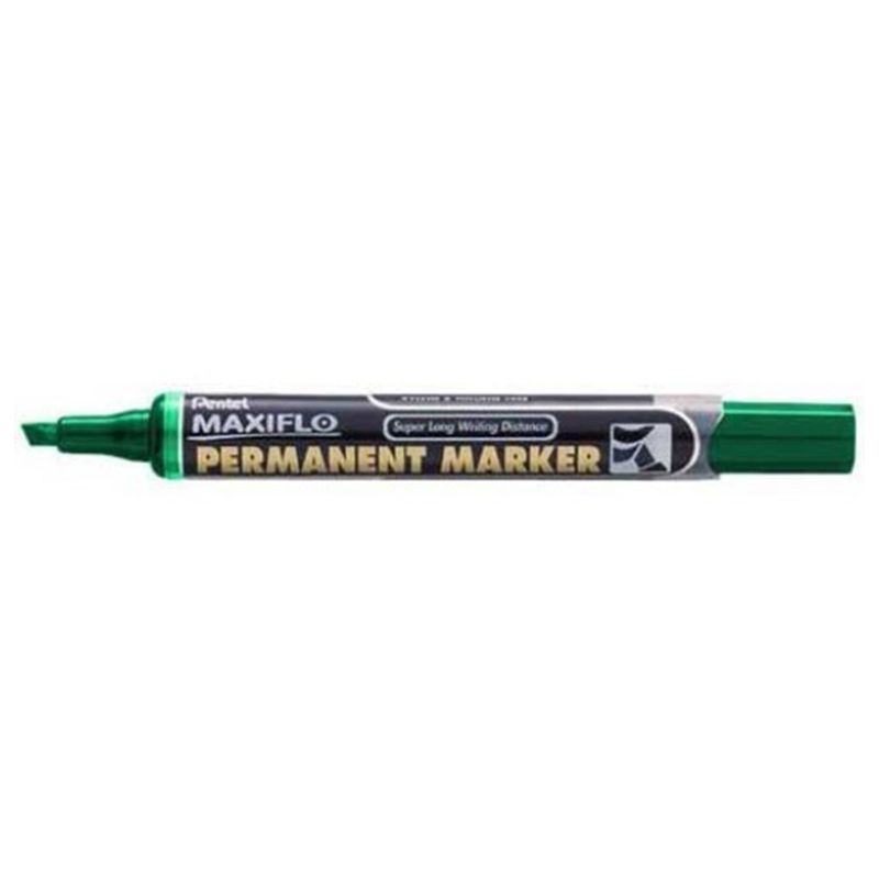 Pentel - 12pcs Maxiflo Permanent Chisel Point - Green