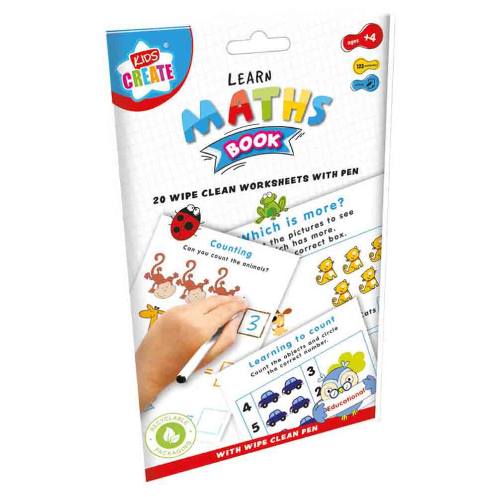 Kids Create A5 Wipe Clean Maths Book