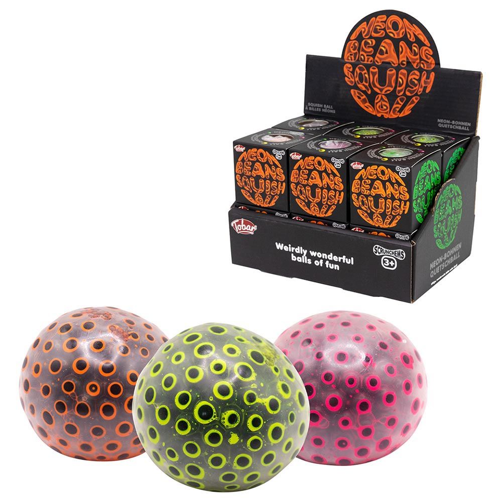 Tobar - Scrunchems Neon Beans Squish Ball - Assorted 1pc