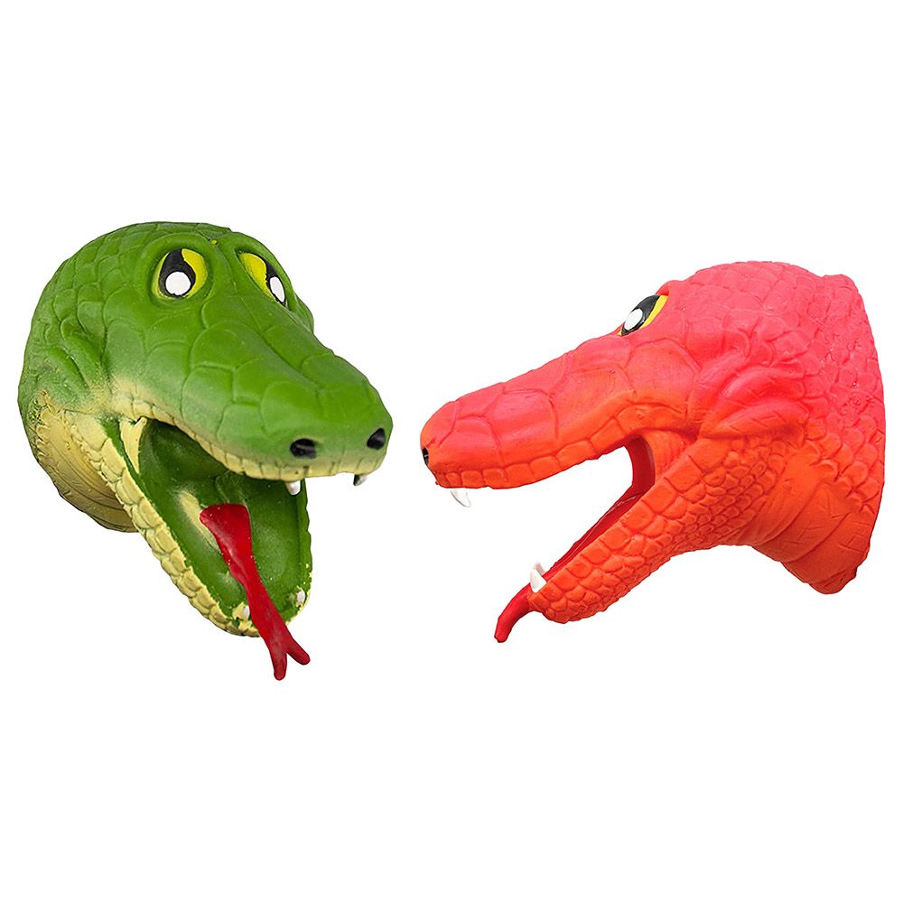 Deluxe Base - Snap Attack Hand Puppet - Snakes - Color May Vary