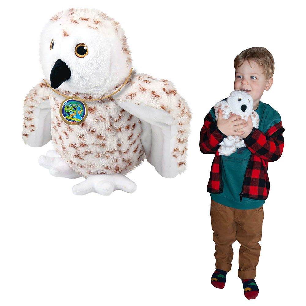 Deluxe Base - Eco Buddiez - Snowy Owl - Medium - White/Brown