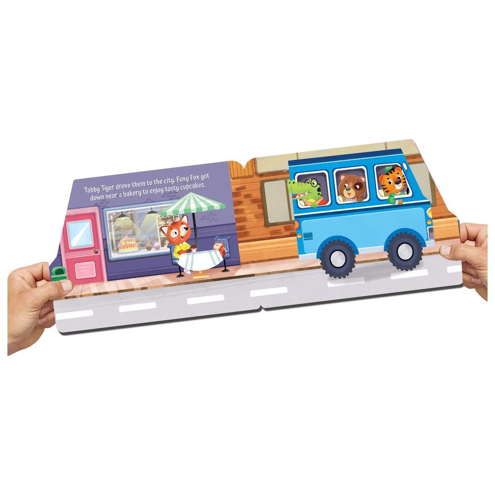 A City Tour On The Bus - Board Book With Wheel