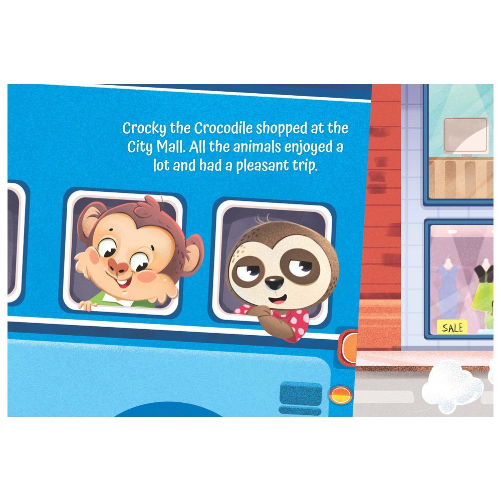 A City Tour On The Bus - Board Book With Wheel