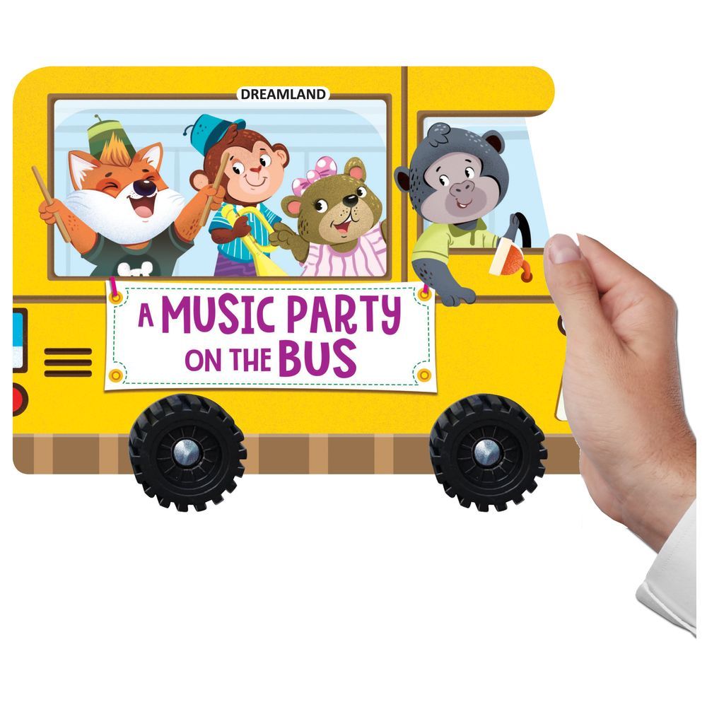 A Music Party On The Bus - Board Book With Wheel