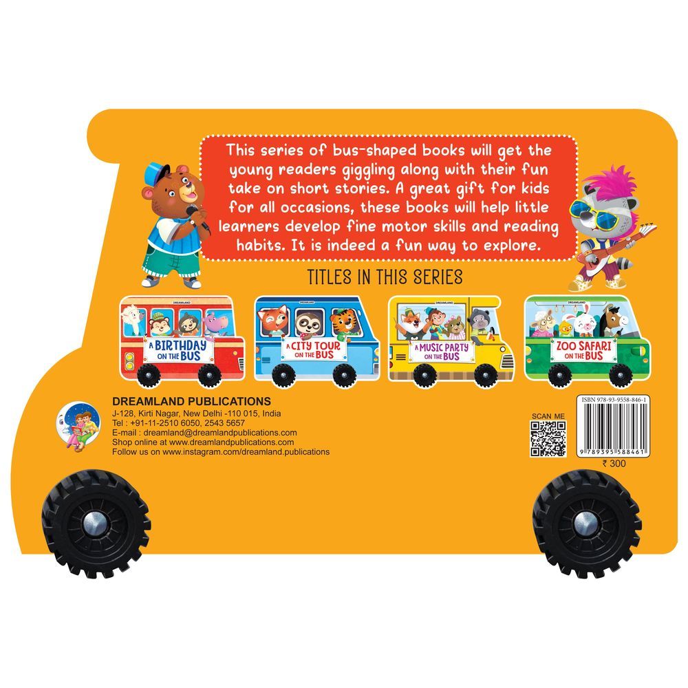 A Music Party On The Bus - Board Book With Wheel