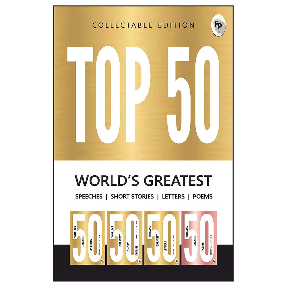 مجموعة كتب Top 50 World's Greatest Short Stories, Speeches, Letters & Poems