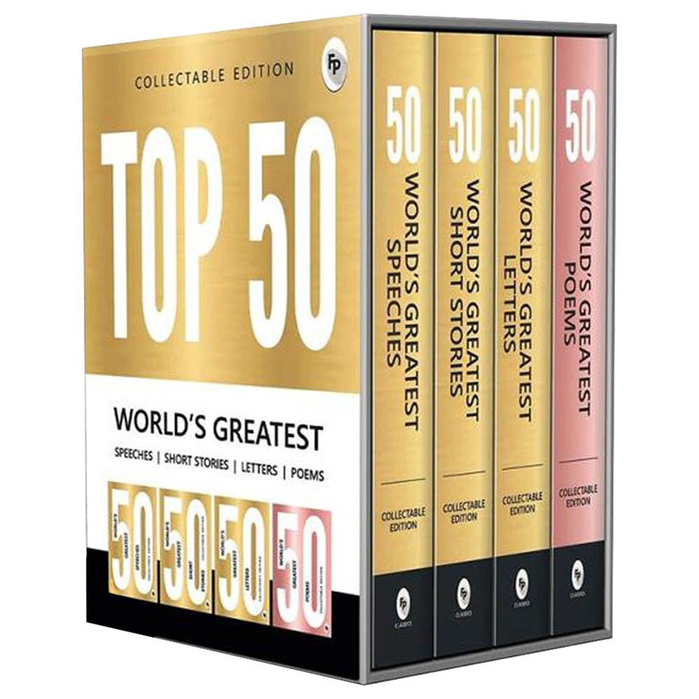 مجموعة كتب Top 50 World's Greatest Short Stories, Speeches, Letters & Poems