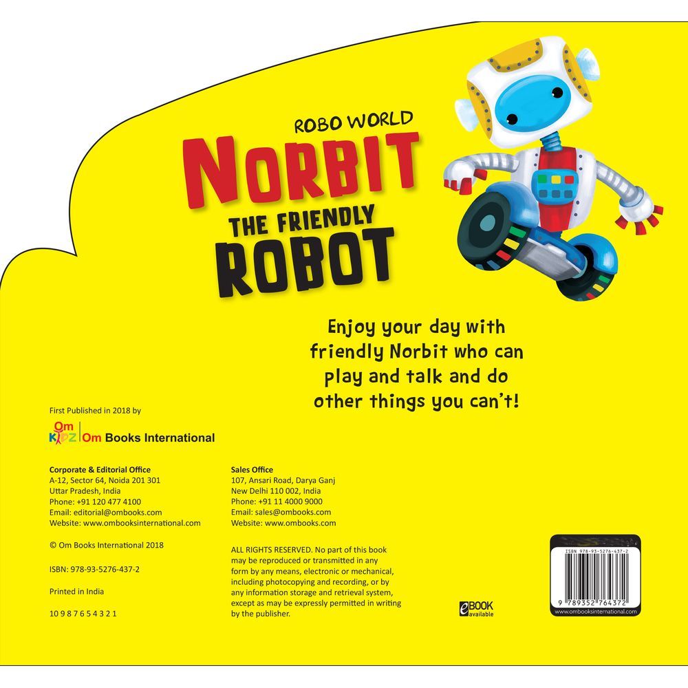 كتاب Cutout Board Norbit The Friendly Robot