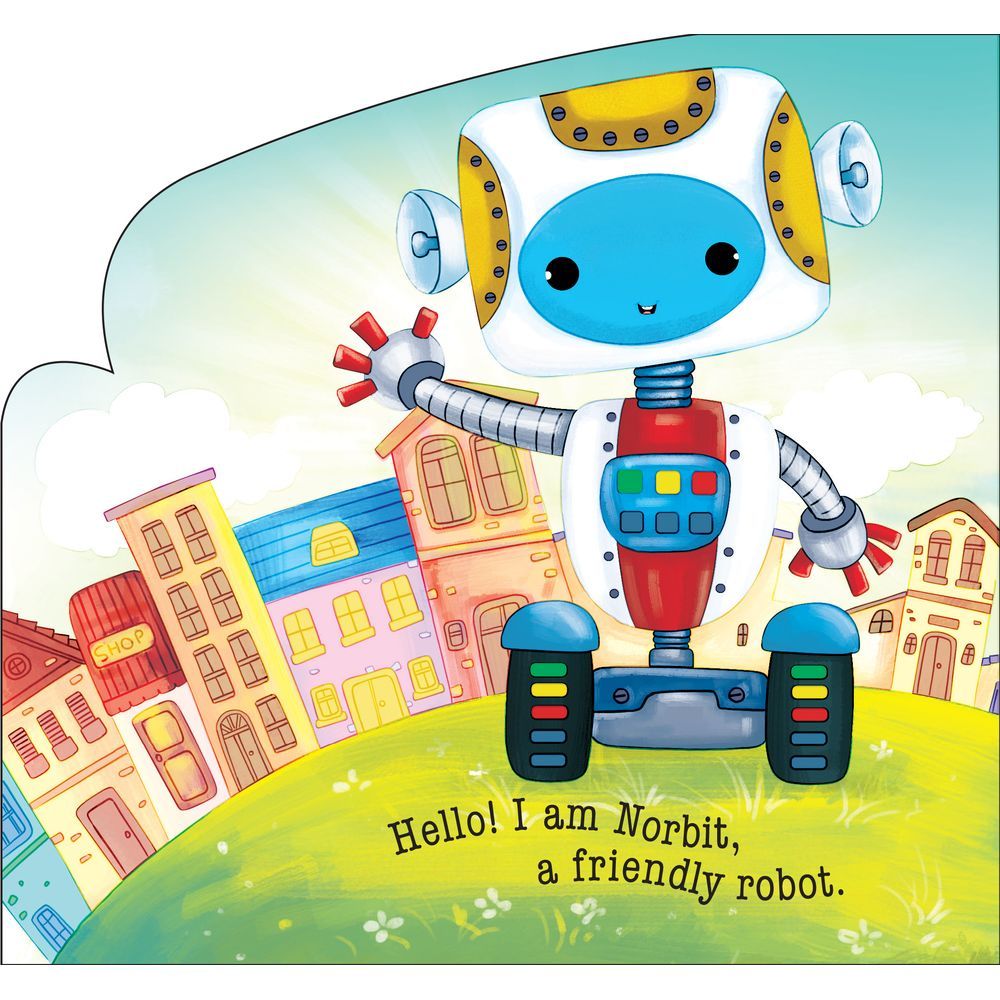 كتاب Cutout Board Norbit The Friendly Robot