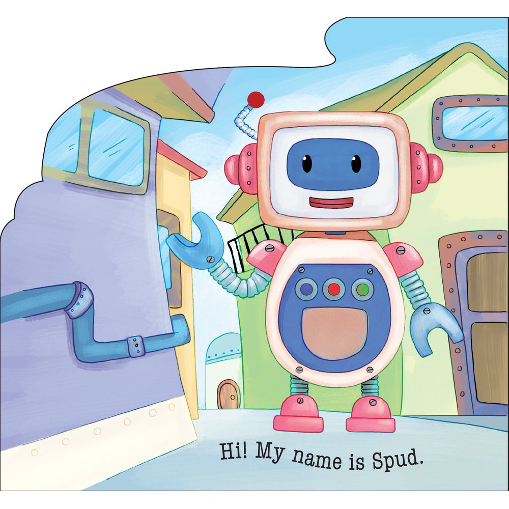 كتاب Cutout Board Books - Robo World: Spud The Playful Robot