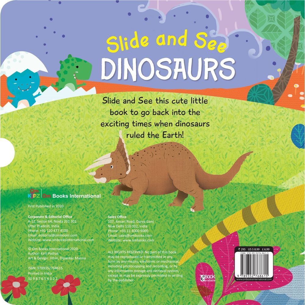 كتاب Om : Slide And See Dinosaurs