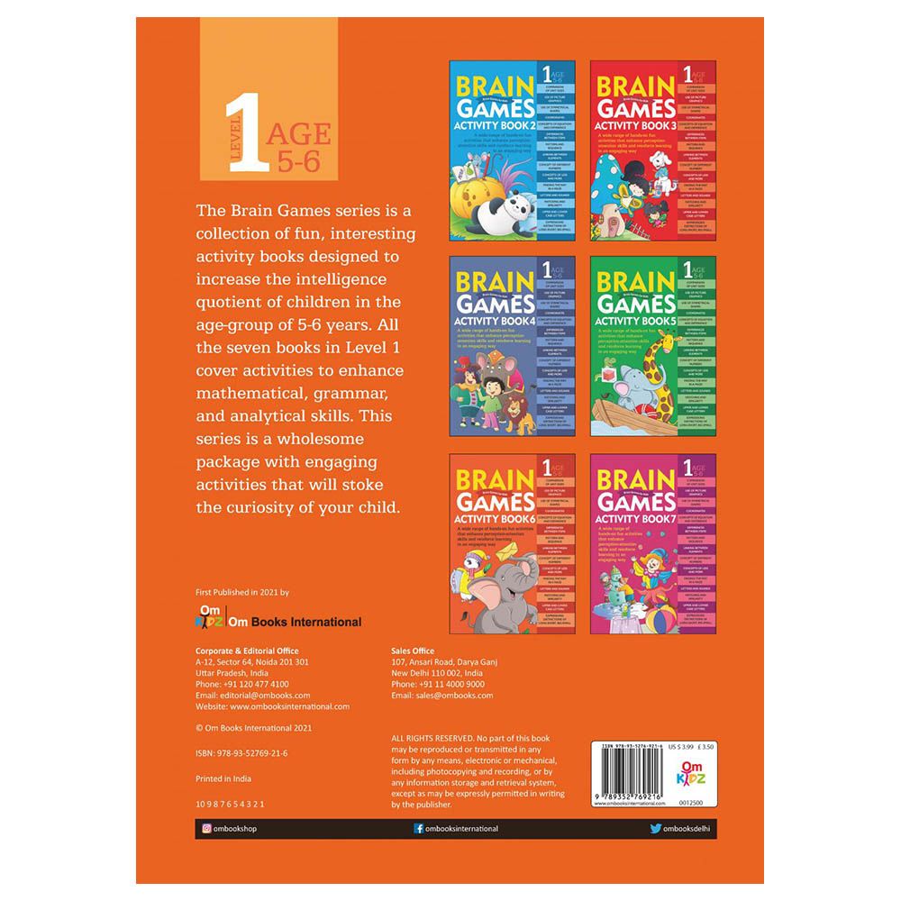 Om Books - Brain Games Activity Book 1