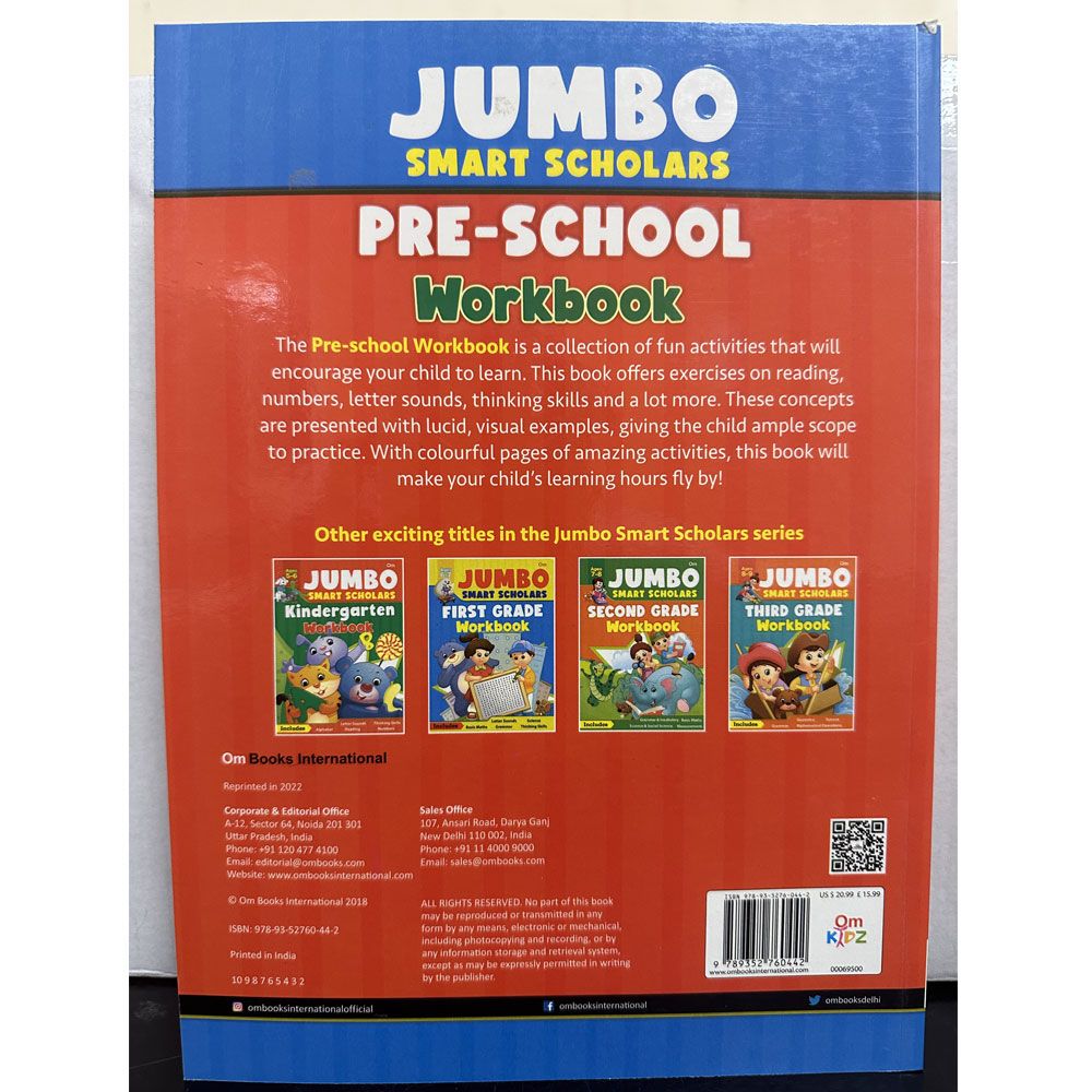 Om Jumbo Smart Scholars Pre-School Workbook