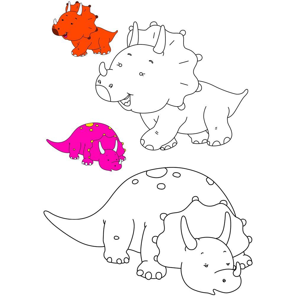 كتاب Dinosaur Copy Colouring Book