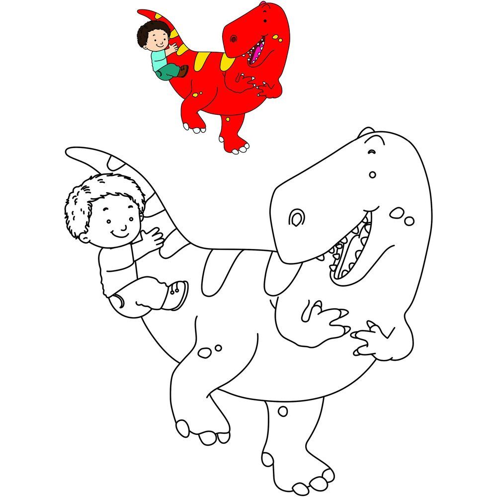 كتاب Dinosaur Copy Colouring Book