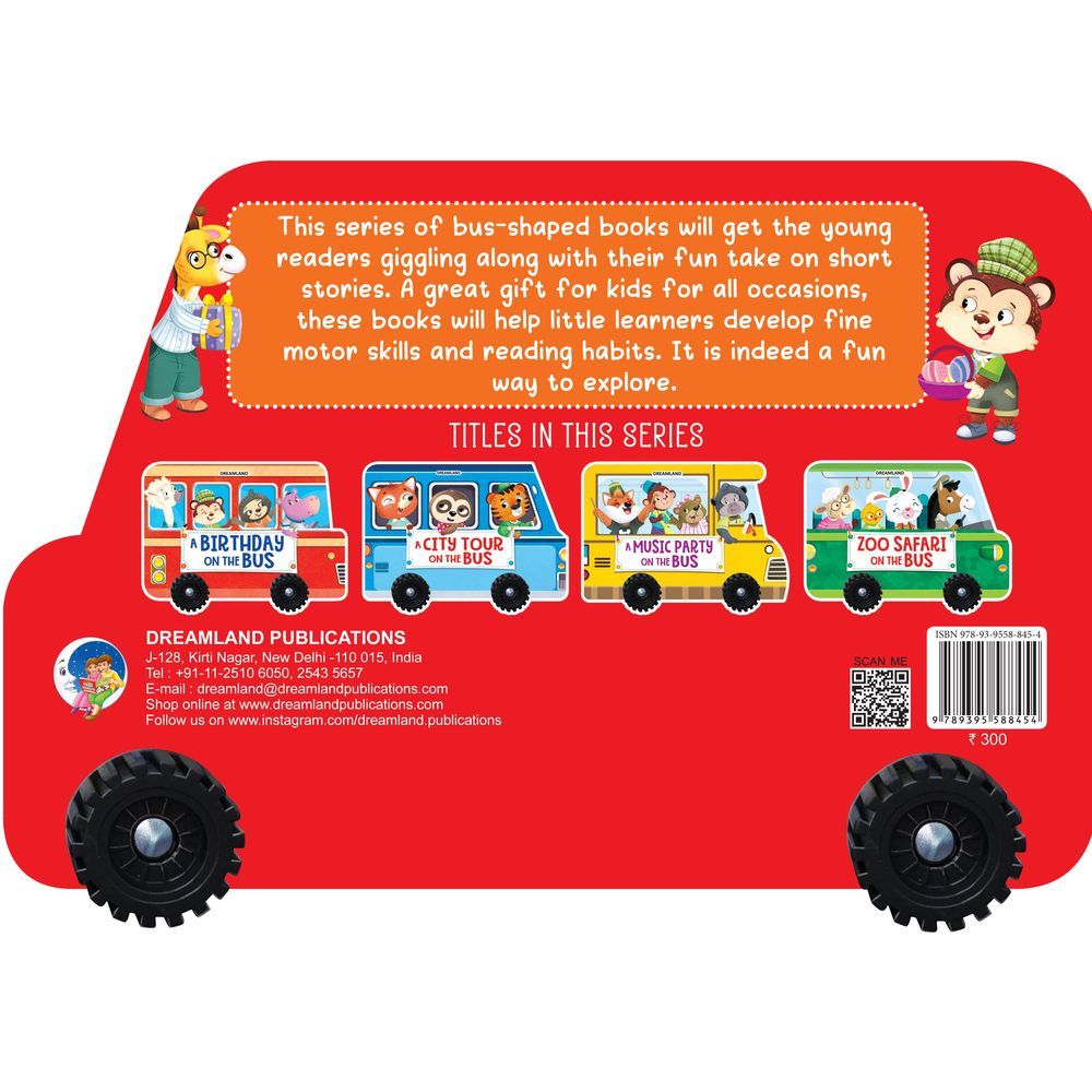 A Birthday On The Bus - A Shaped Board Book W/ Wheels