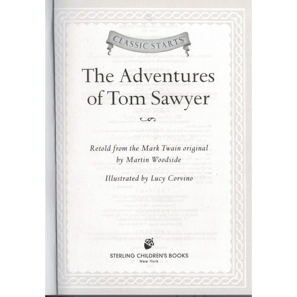 كتاب Classic Starts: Adventures Of Tom Sawyer By Mark Twain