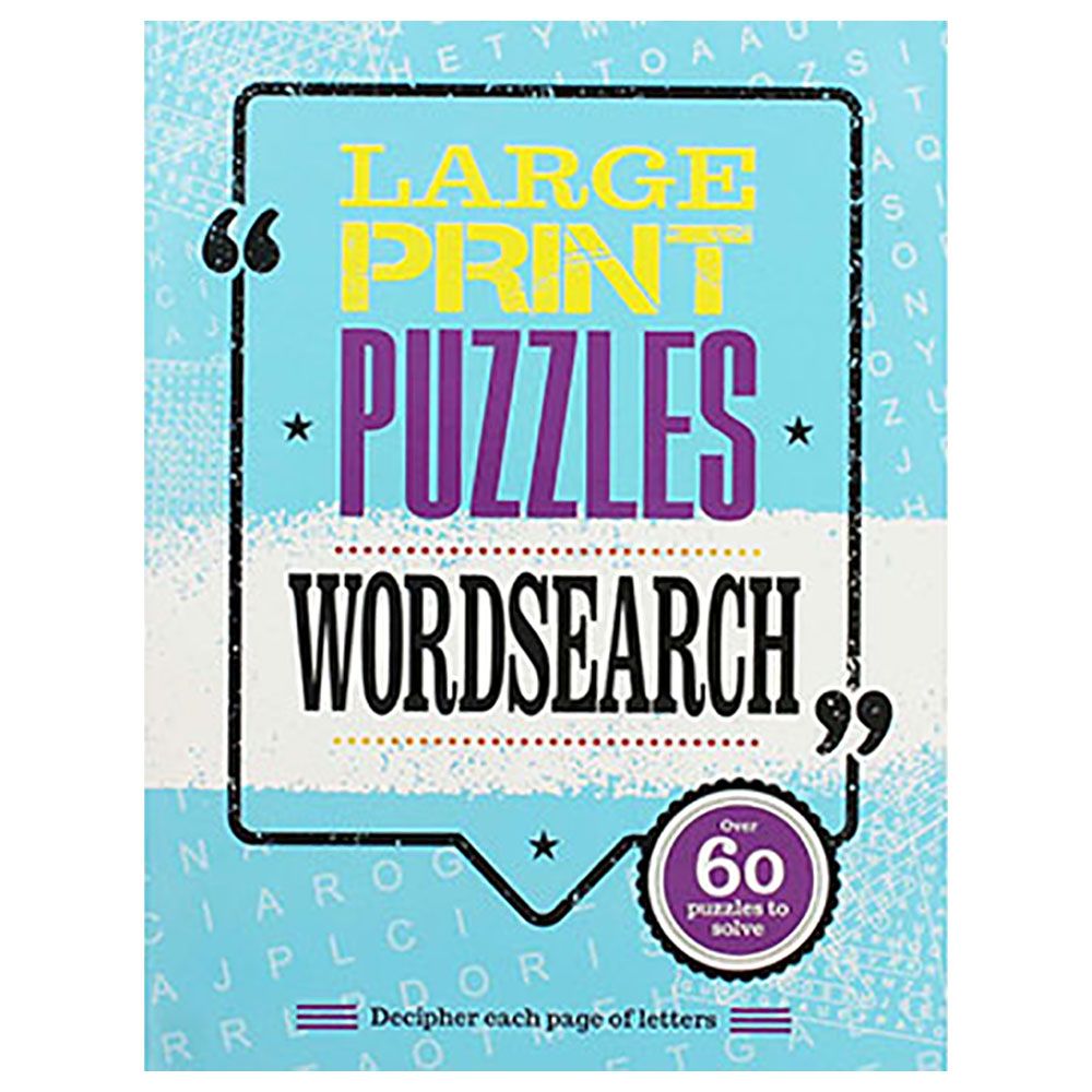 كتاب Large Print Puzzles Wordsearch