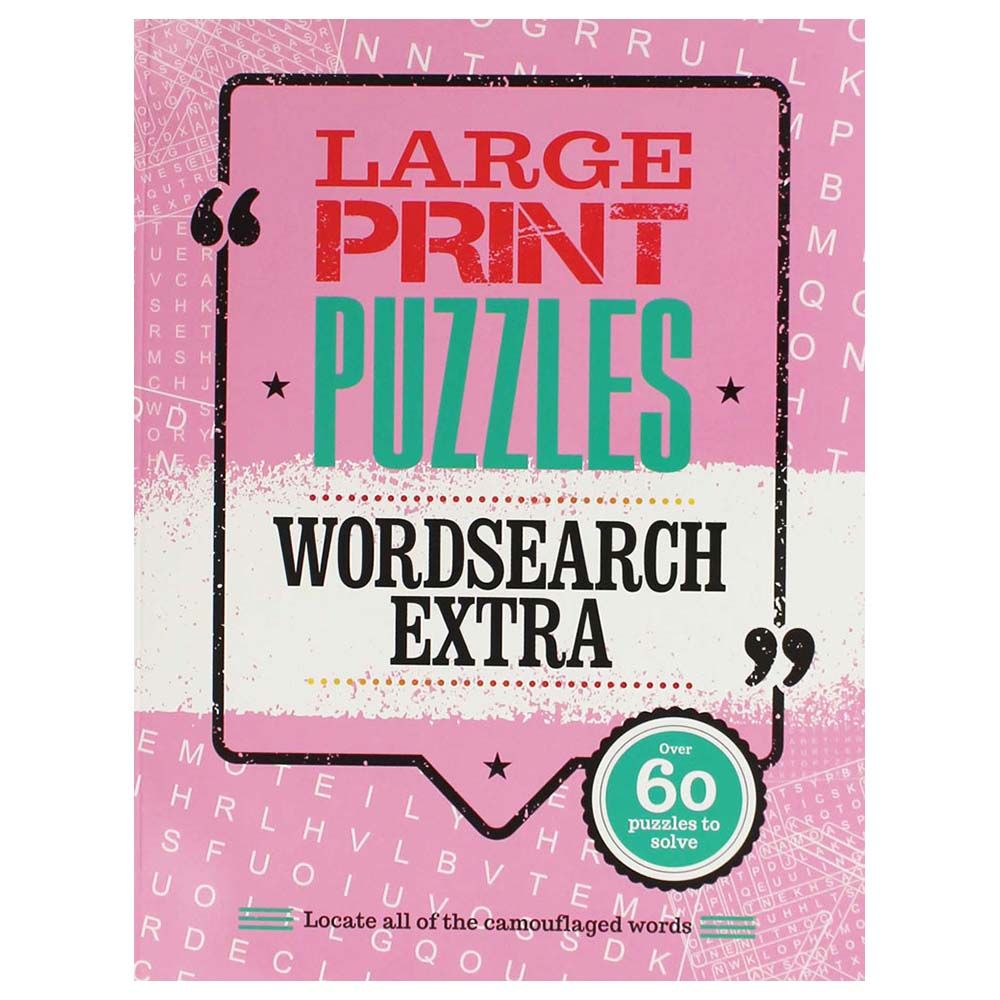 كتاب Large Print Puzzles Wordsearch Extra