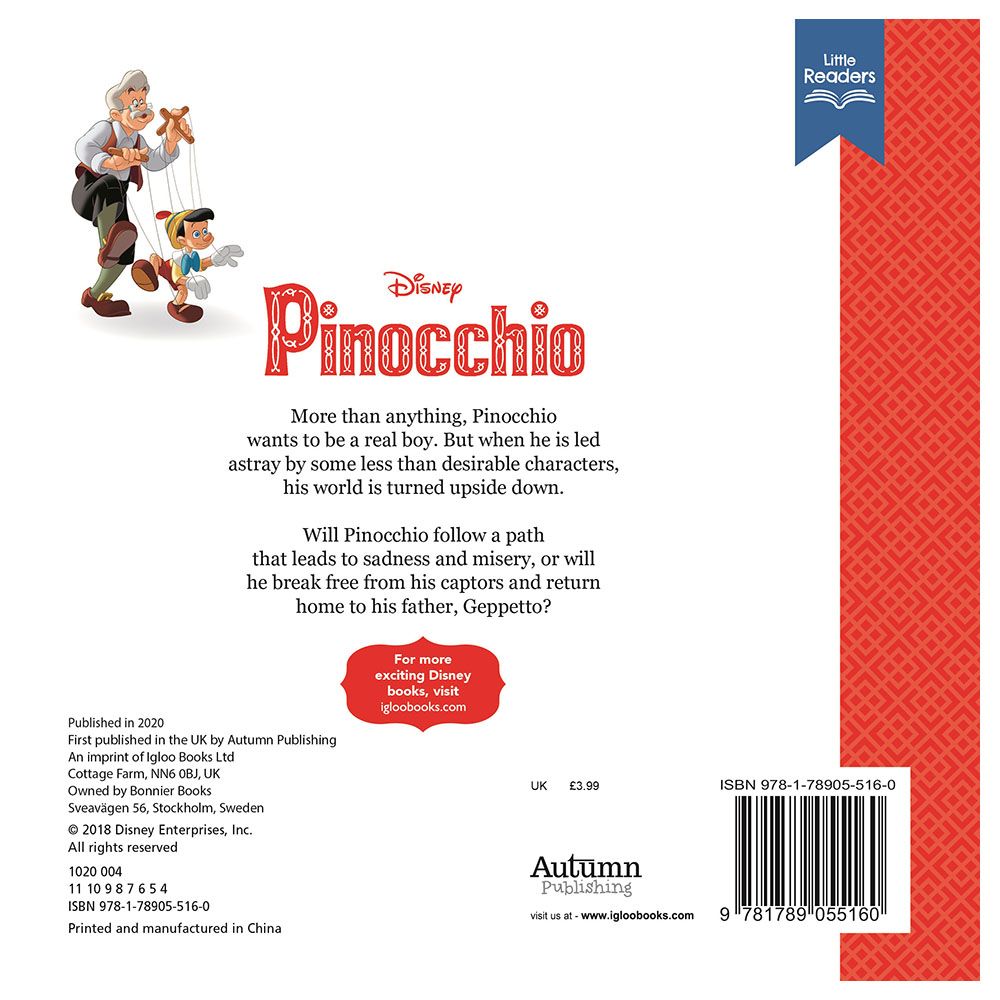 كتاب Disney Classics Pinocchio Story Book