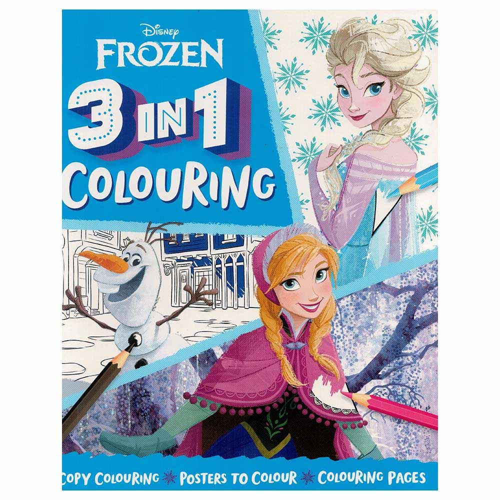 كتاب Disney Frozen: 3-In-1 Colouring Book