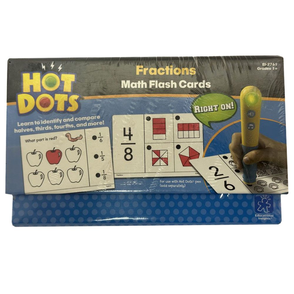 ?Learning Resources - Hot Dots Math Flash Cards - Fractions