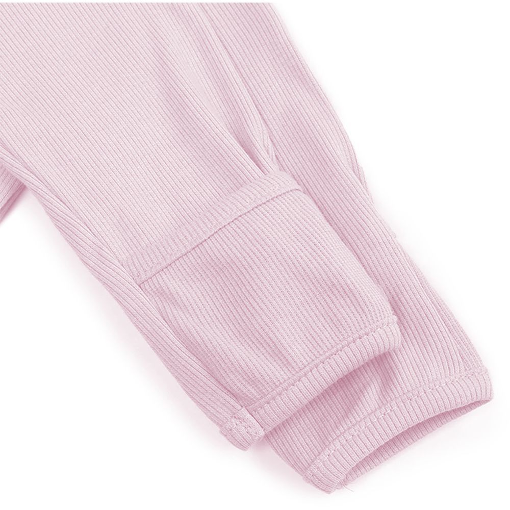 Tiny Toes - 100% Cotton Essential Baby Sleepsuit - Light Pink