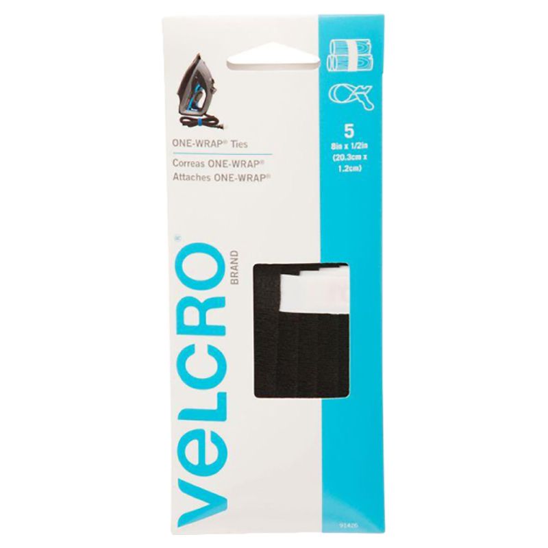 Velcro - Strip & Tab 1/2x8 Black