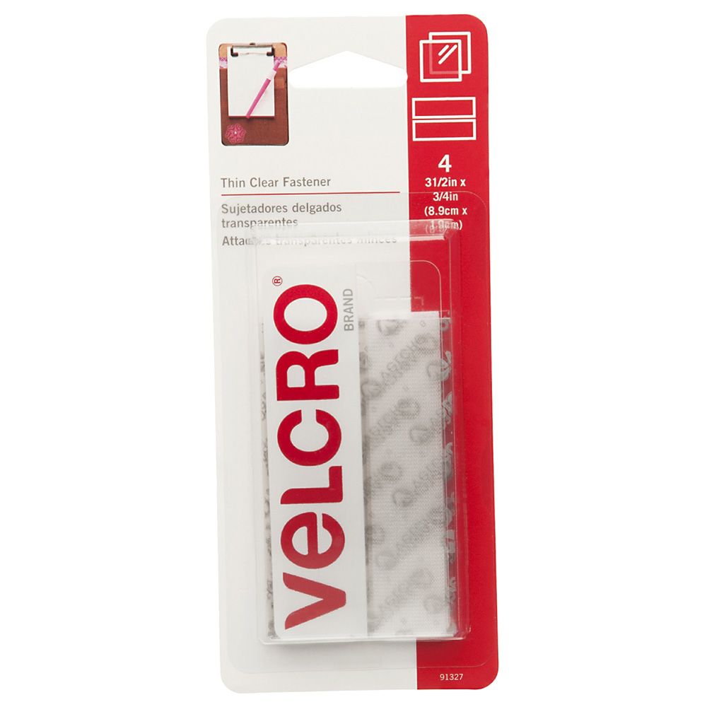 Velcro - 3-1/2" Clear Strip