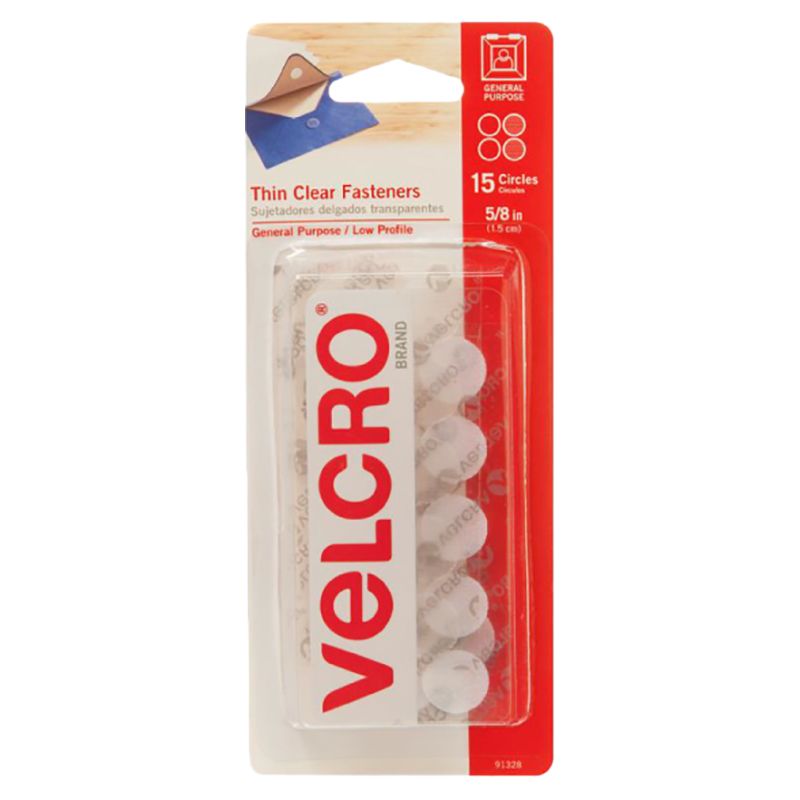 Velcro - 5/8" Clear Coins