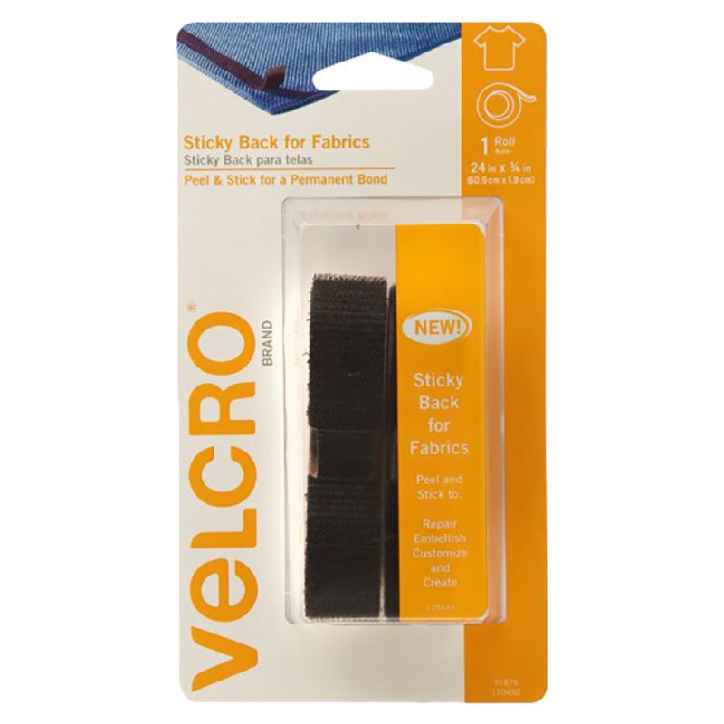 Velcro - Sticky Back Fabrics 24x 3/4"Tape Black