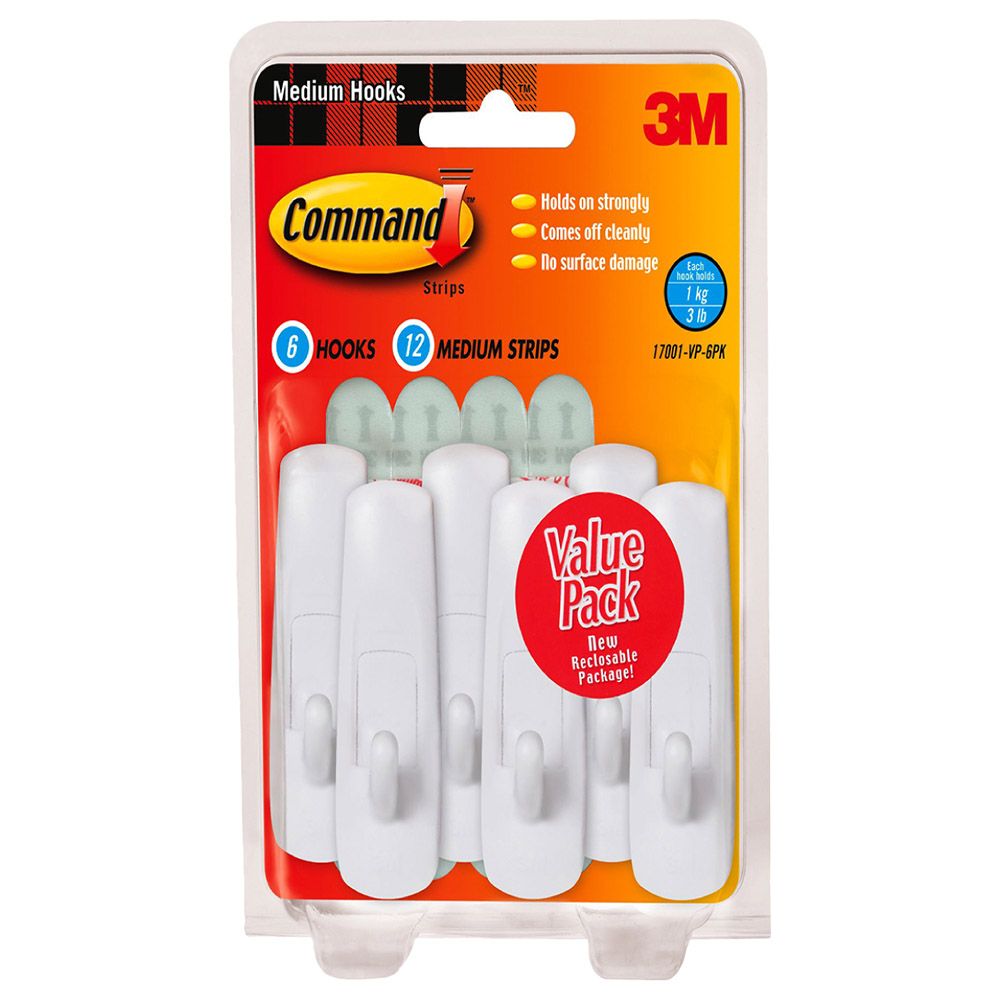 Command - 6 Pack Medium Command - Hook