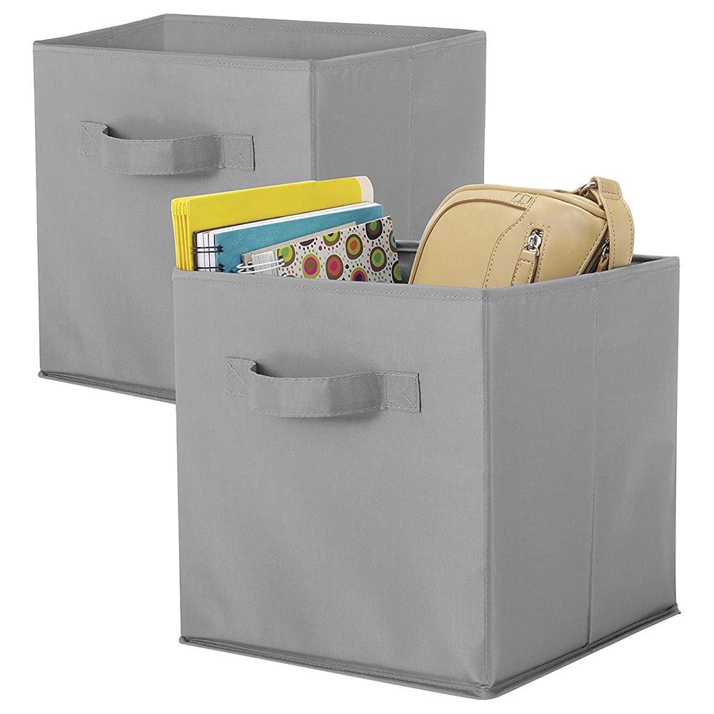 Whitmor - Collapsible Cubes Set of 2 - Grey