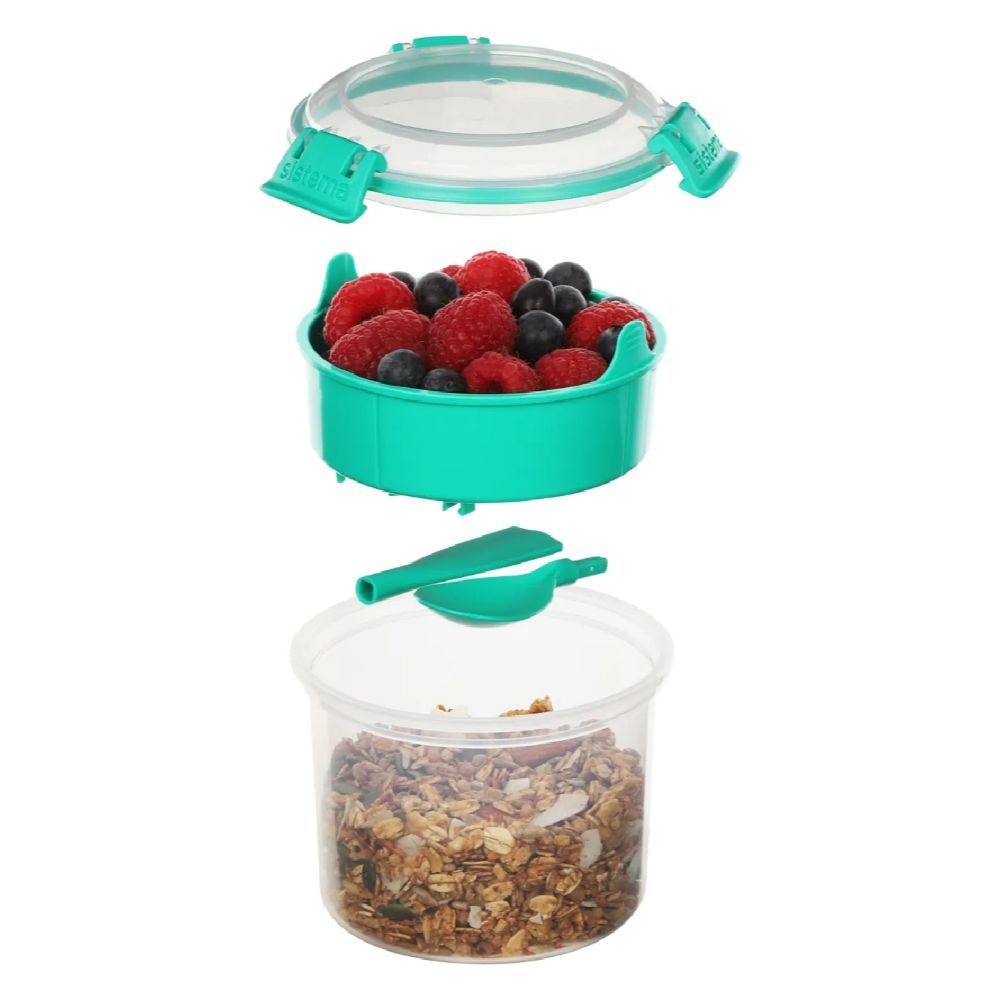 Sistema - Breakfast Bowl To Go 530ML Clip - Green