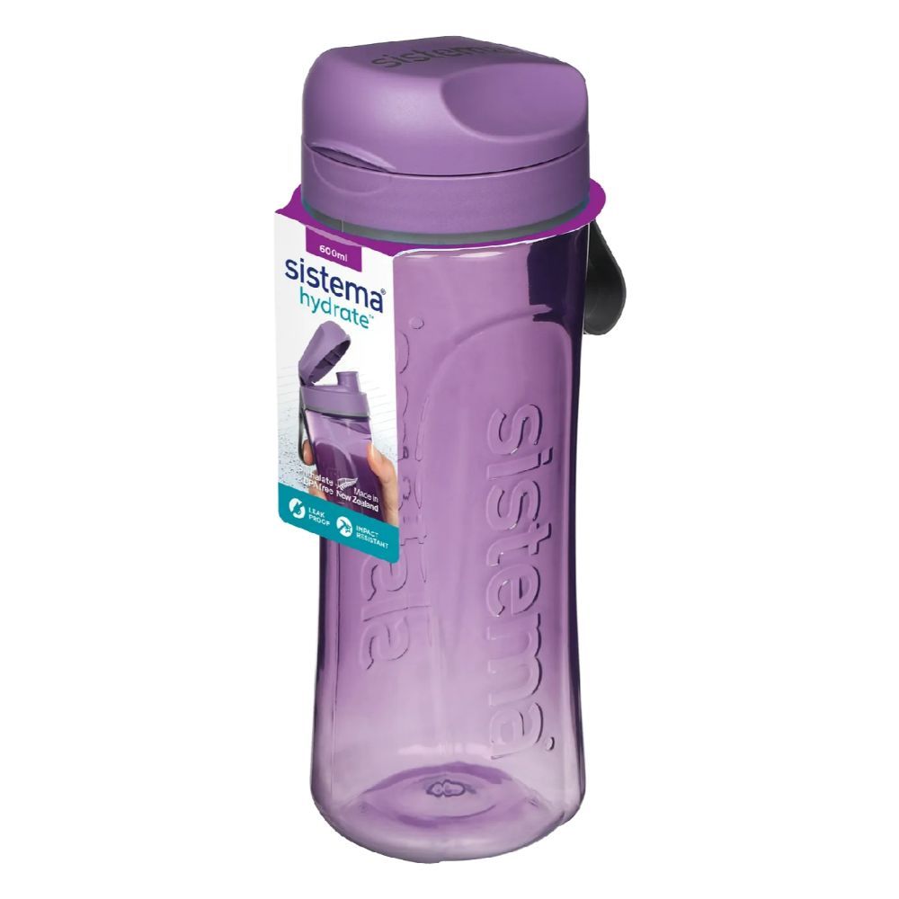 Sistema - Tritan Swift Bottle 600ml - Purple