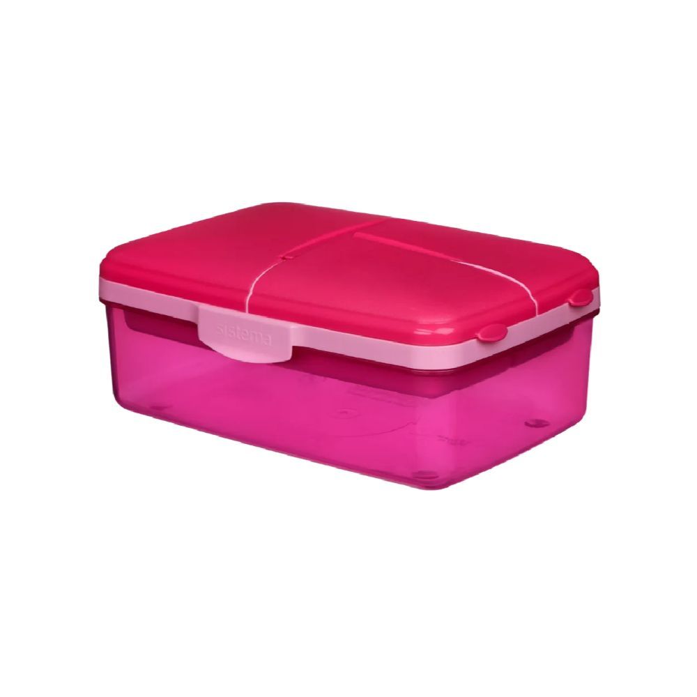 Sistema - Slimline Quaddie Coloured 1.5L w/ Bottle - Pink