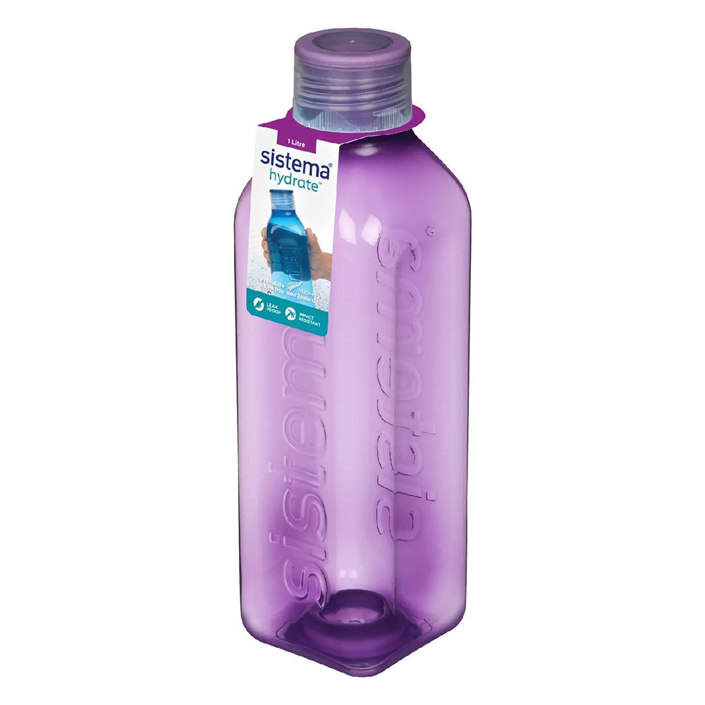 Sistema - Square Bottle 1L - Purple