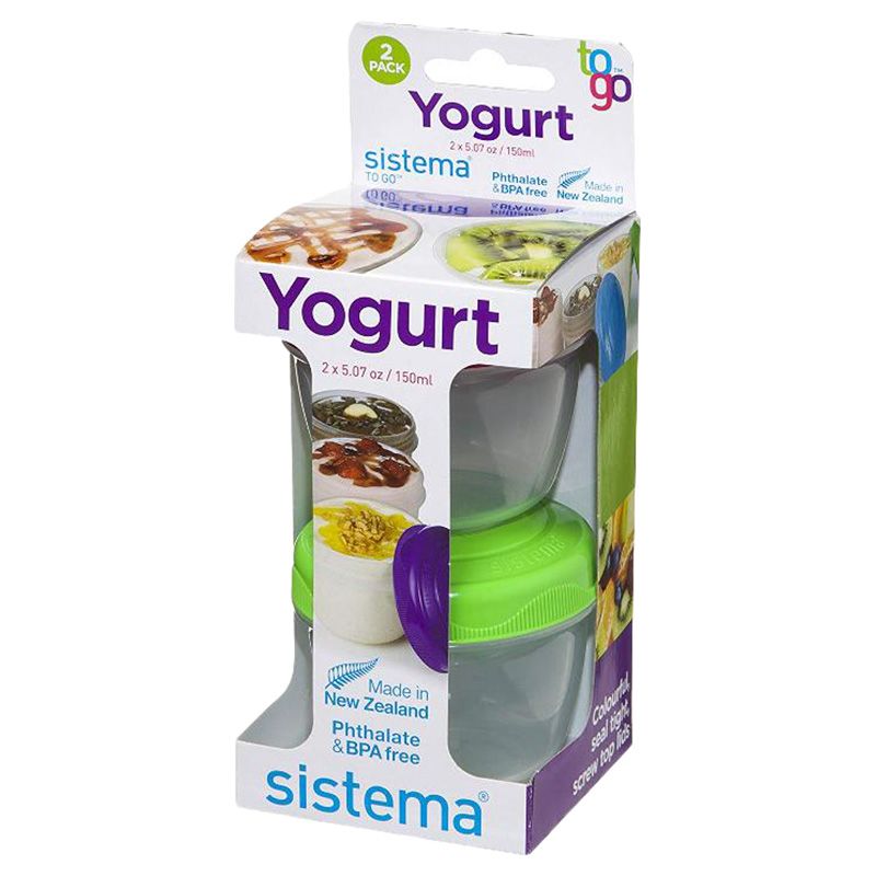 Sistema - Yogurt To Go Container - Pack Of 2 - 150Ml - Assorted 1pc