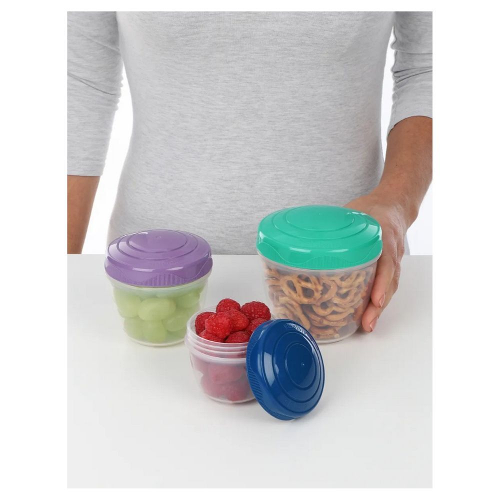 Sistema - Snack N Nest To Go Inner Container - 3Pcs - Assorted 1pc