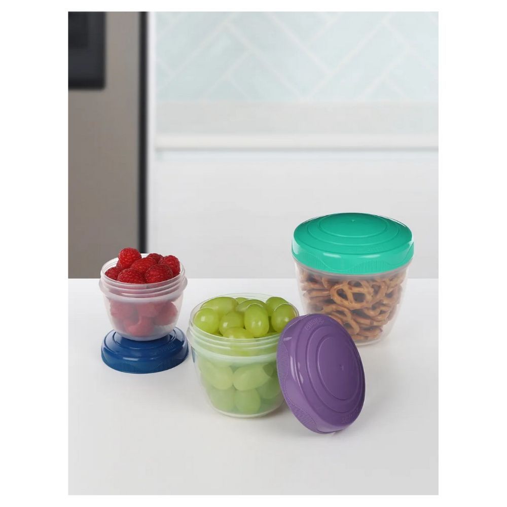 Sistema - Snack N Nest To Go Inner Container - 3Pcs - Assorted 1pc