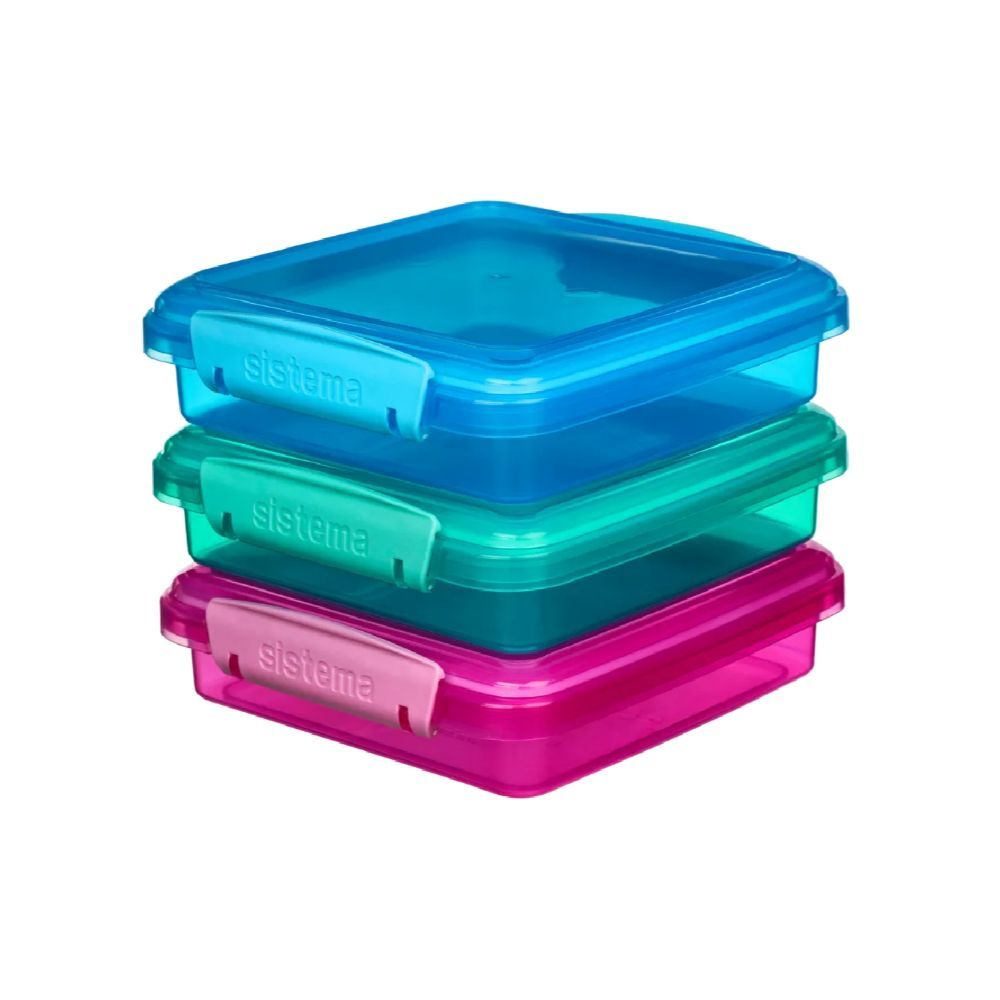 Sistema - Lunch Sandwich Box 450ml Pack of 3